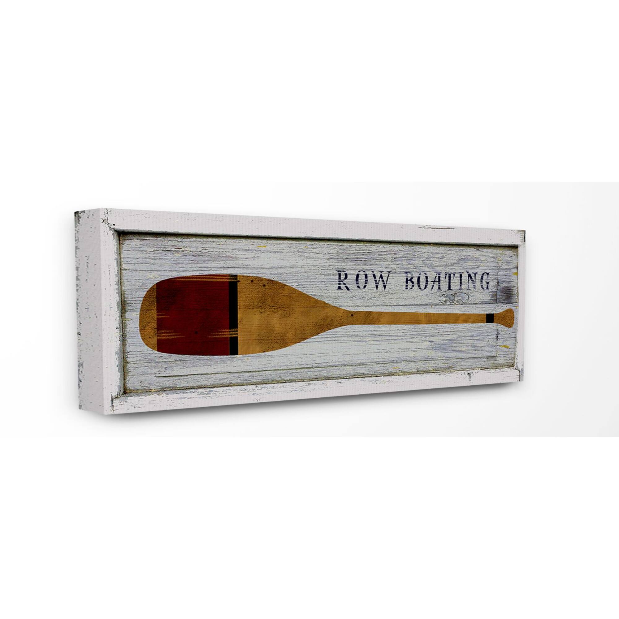 Stupell Industries Rustic Gray Oar Row Boating Wall Accent
